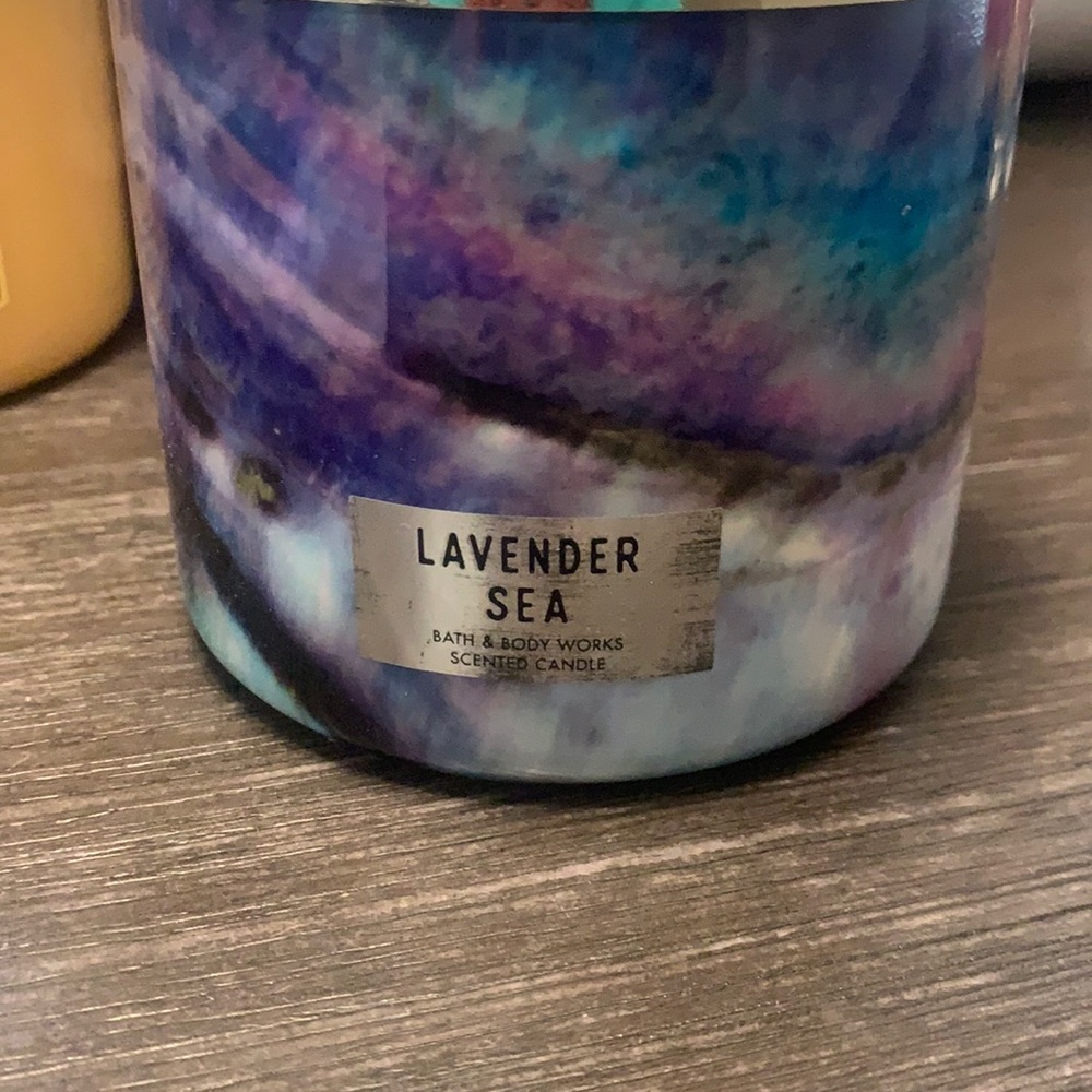 Bath and body works three wick candle LAVENDAR sea